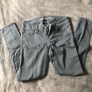 AEO Dark Grey Stretch Skinny Jeans